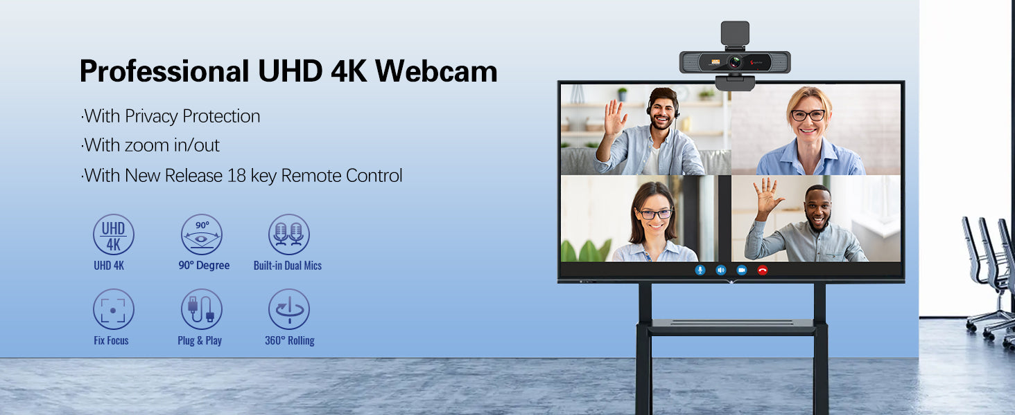 Professional UHD 4K Webcam