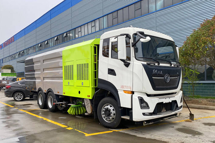 Dongfeng 6x4 Cleaning and sweeping car 10 cubic bins 12 cubic water tanks