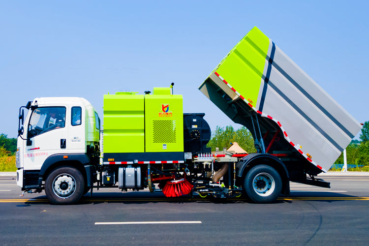 Howo Wash Sweep car 7 cubic bins 9 cubic water tanks