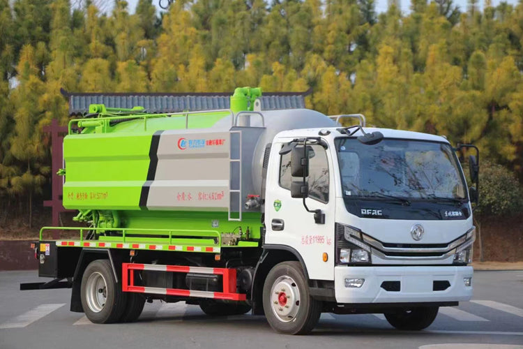 Dongfeng 4x2 cleaning suction truck 4 square water tank 7 square waste tank