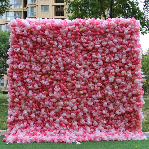 Crafted for realism, the pink & rose pink flower wall boasts a fabric backing and fade-resistant colors.