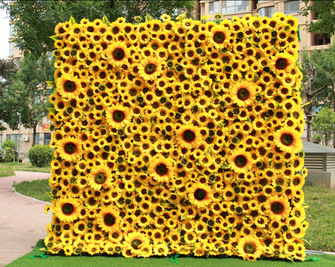 Crafted for realism, the sunflower flower wall boasts a fabric backing and fade-resistant colors.