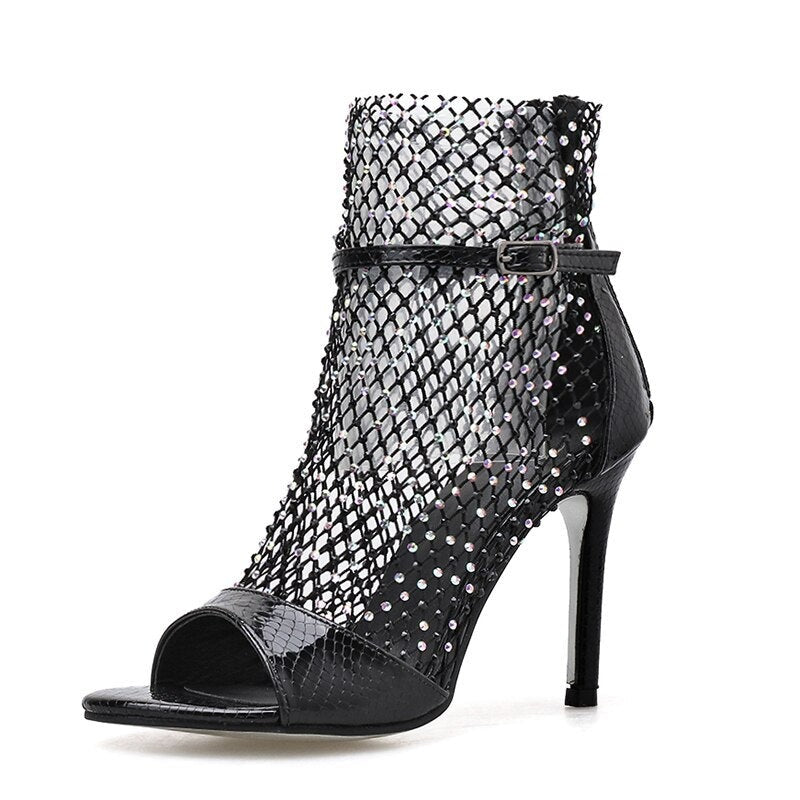 Glitter Gladiator Air mesh Sexy Sandals Shoes Woman