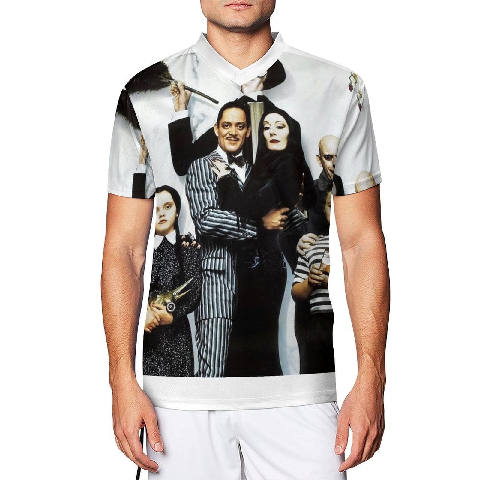 2024 Custom The Addams Family Weird Family Animated Comedy Good Neighbour Halloween Terror Movie Addamsfamily Va Football Clothes 2024 White S