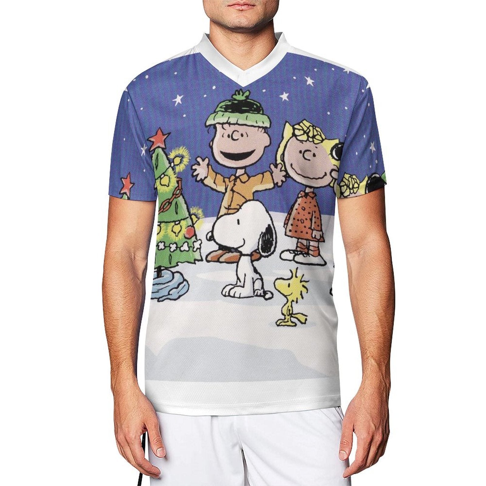 Camiseta personalizada de fútbol navideño Snoopy Charlie Brown