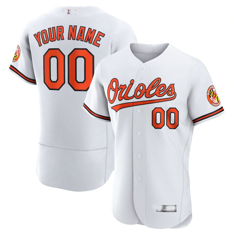 Baseball Jerseys Custom Baltimore Orioles White Home Authentic Custom Jersey 1379