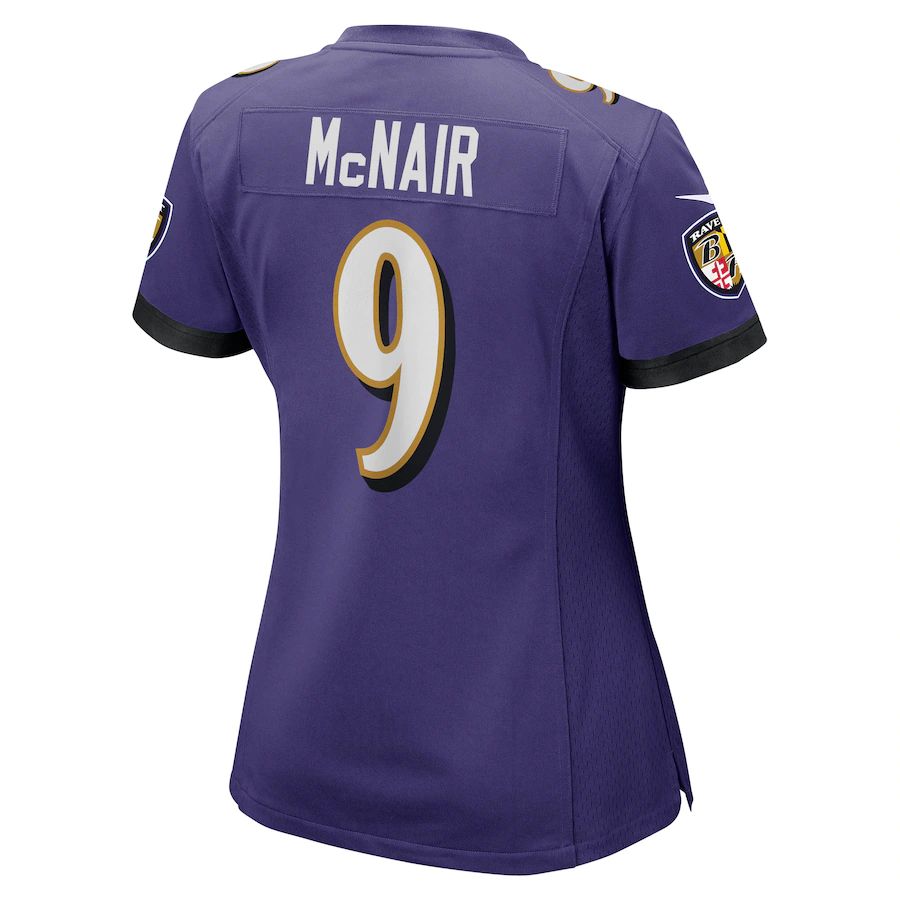 B.Ravens #9 Steve McNair Purple Game Retired Player Jersey Stitched American Football Jerseys 1232