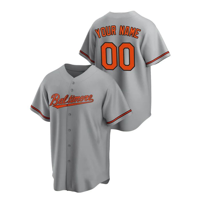 Baseball Jerseys Custom Baltimore Orioles Gray Jersey Men Youth Women Stitched 1375