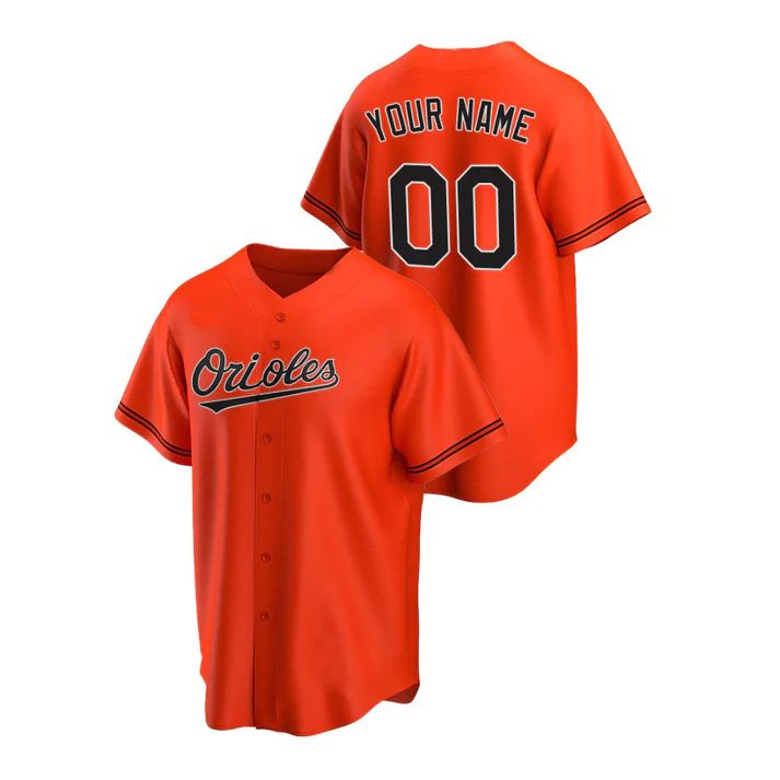 Baseball Jerseys Custom Baltimore Orioles Orange Jersey Men Youth Women Stitched 1377