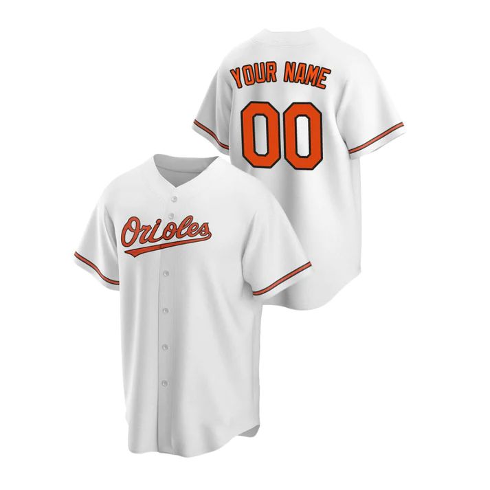 Baseball Jerseys Custom Men Youth Women Baltimore Orioles White Jersey Stitched 1453