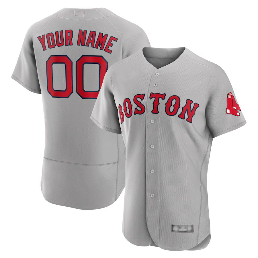 Baseball Jerseys Custom Boston Red Sox  Gray Road Authentic Custom Jersey 1381