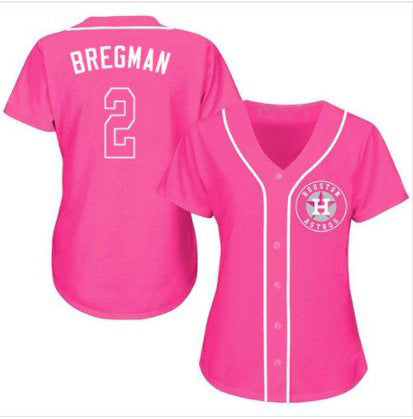 Baseball Jersey Houston Astros Alex Bregman Pink Fashion Stitched Jerseys 1326