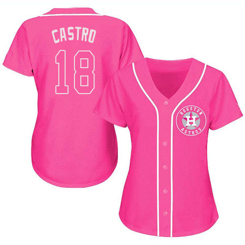 Baseball Jersey Houston Astros Jason Castro Pink Fashion Stitched Jerseys 1334