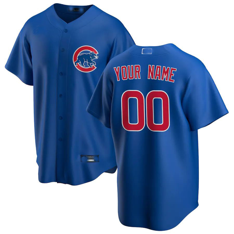 Baseball Jerseys Custom Chicago Cubs Royal Alternate Replica Custom Jersey 1385