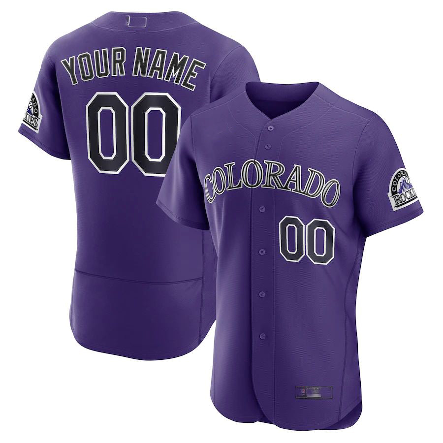 Baseball Jerseys Custom Colorado Rockies Purple Alternate Authentic Custom Jersey 1392