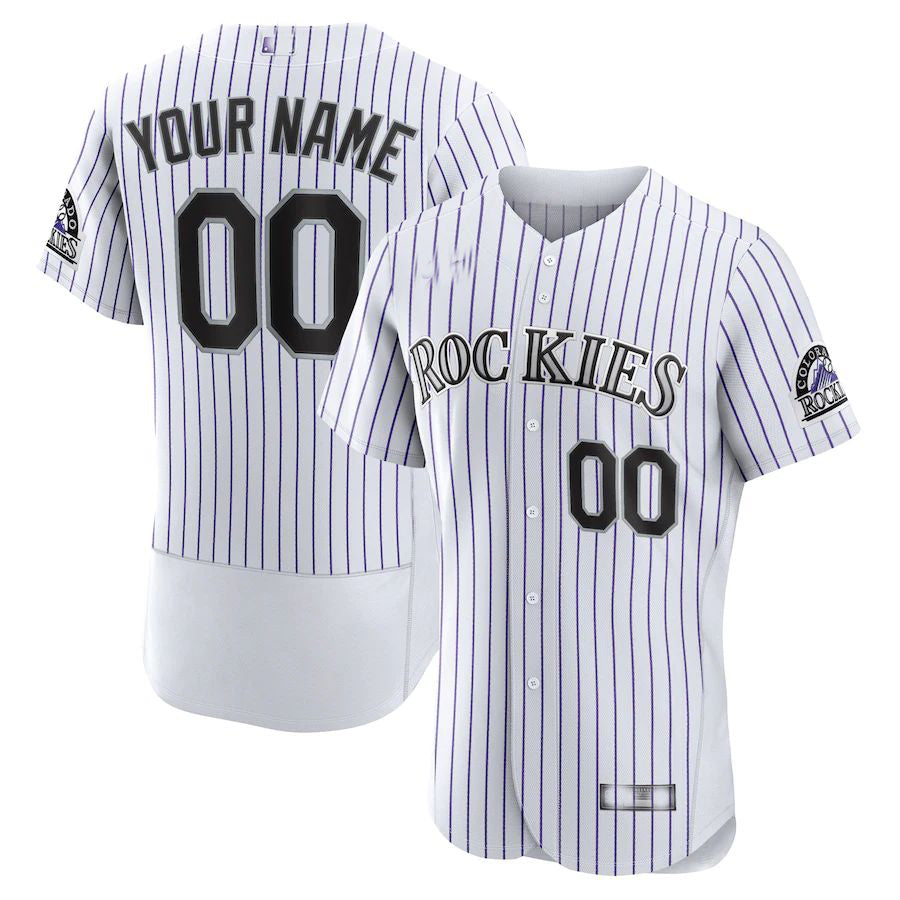 Baseball Jerseys Custom Colorado Rockies White Home Authentic Custom Jersey 1394