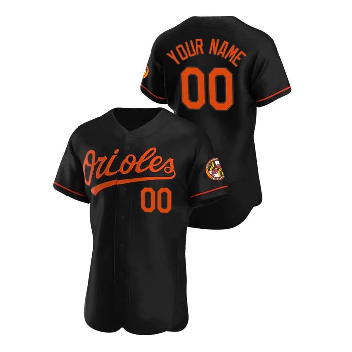 Baseball Jerseys Custom Baltimore Orioles Baseball Game  Black Stitched Jerseys 1373