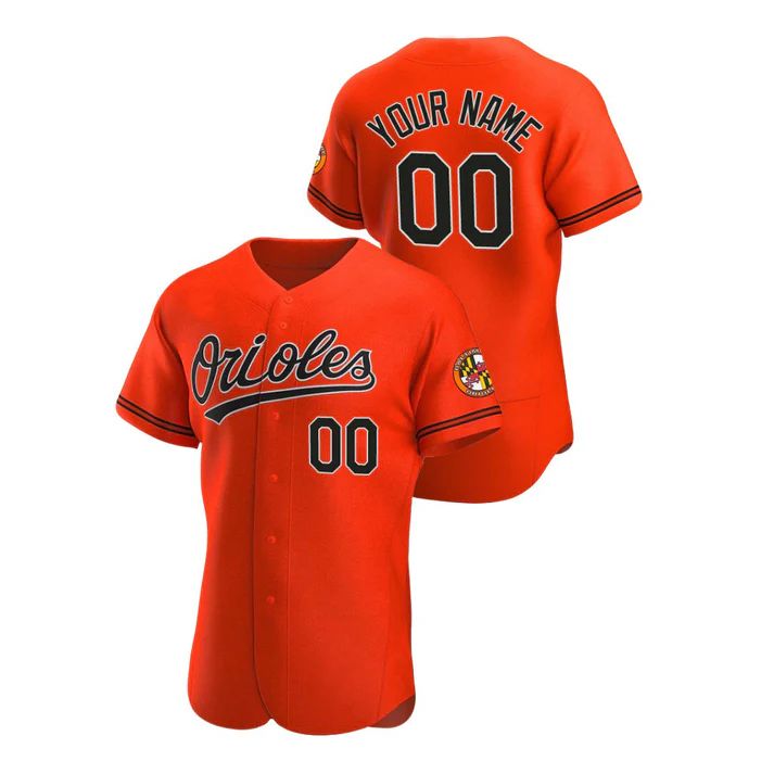 Baseball Jerseys Custom Baltimore Orioles Baseball Game Orange Stitched Jerseys 1374