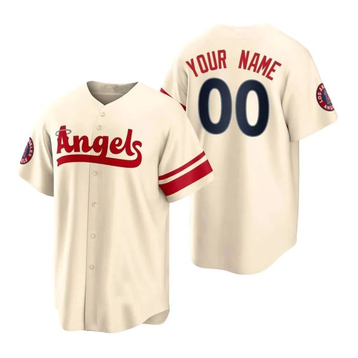 Baseball Jerseys Custom Los Angeles Angels Cream Stitched 2022 City Connect Jersey Men Youth Women 1405