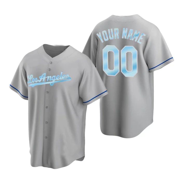 Baseball Jerseys Custom Los Angeles Dodgers Alternate Gray Jersey Stitched Personalized Baseball Team Jerseys 1410