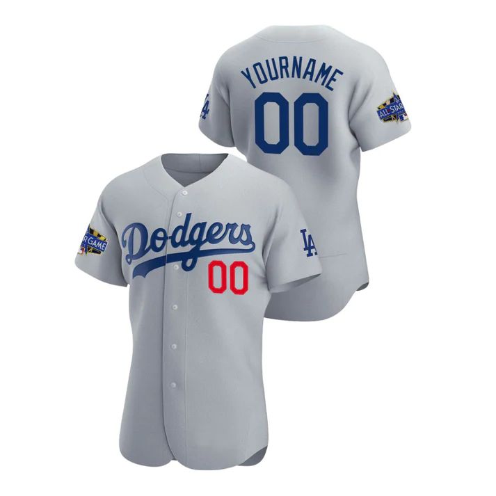 Baseball Jerseys Custom Los Angeles Dodgers Jersey 2022 All Star Game Gray Jersey Stitched Baseball 1427