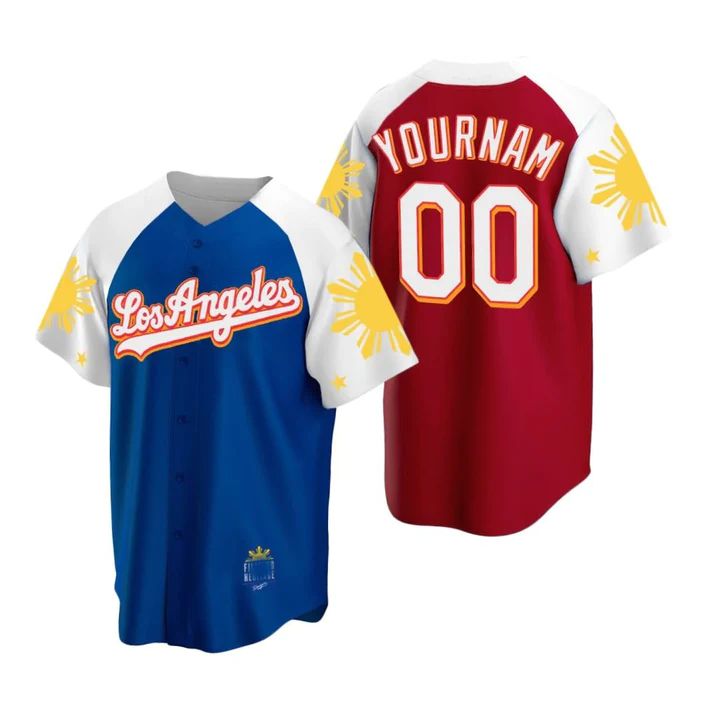 Baseball Jerseys Custom Los Angeles Dodgers jerseys Blue Red Stitched Personalized Baseball Jerseys 1430