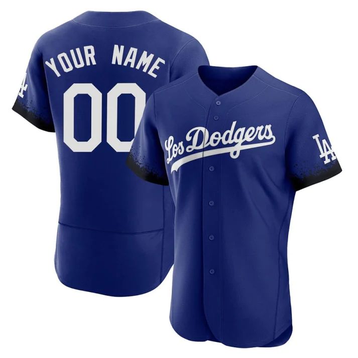 Baseball Jerseys Custom Los Angeles Dodgers Roya City Connect Stitched Jersey 1435