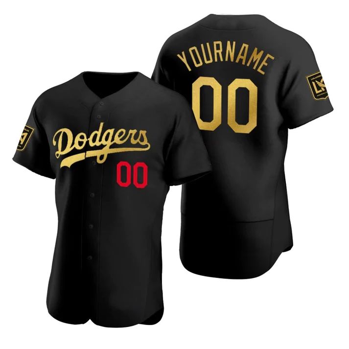 Baseball Jerseys Custom 2022 Los Angeles Dodgers Black Stitched Jerseys 1367