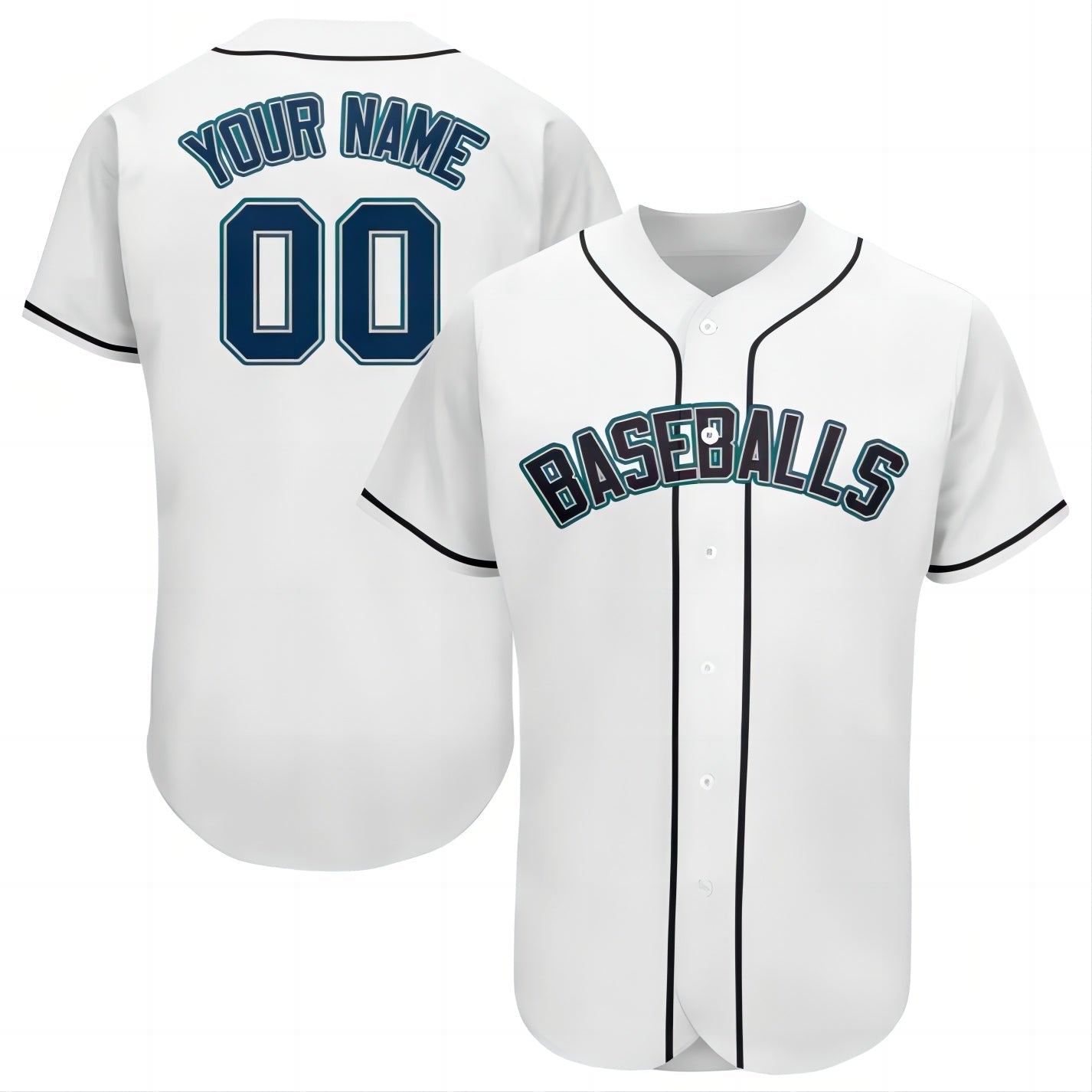 Baseball Jerseys Custom Seattle Mariners Stitched Personalized Button Down Baseball T Shirt 1484