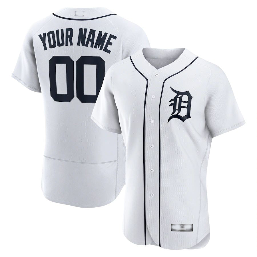 Baseball Jerseys Custom Detroit Tigers White Official Authentic Custom Jersey 1397