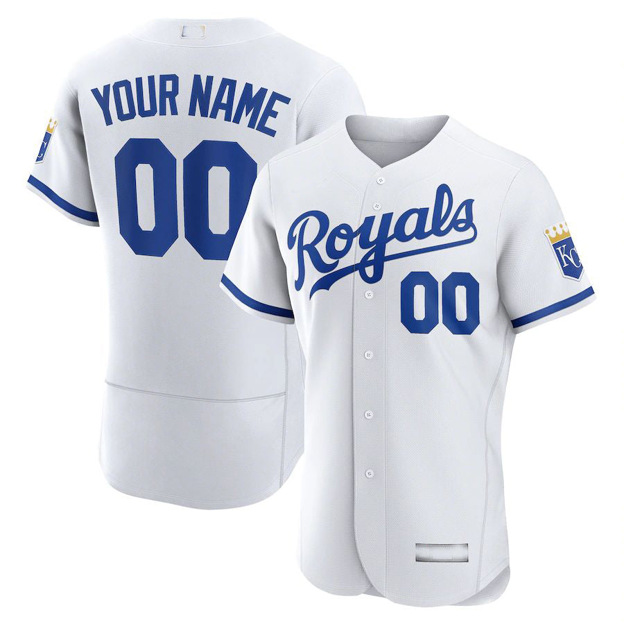 Baseball Jerseys Custom Kansas City Royals White Official Authentic Custom Jersey 1403