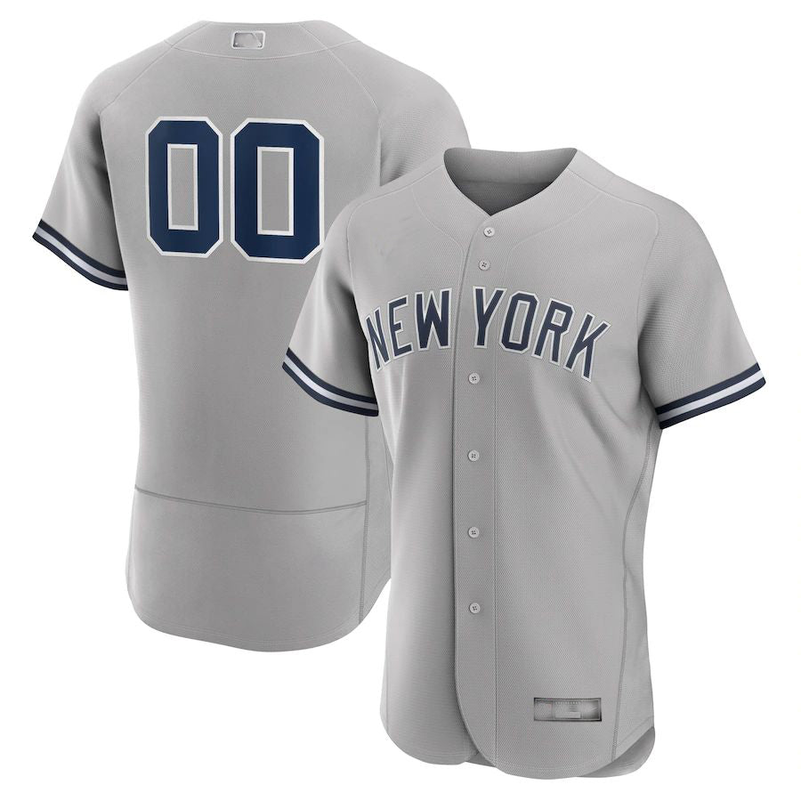 Baseball Jerseys Custom New York Yankees Gray Road Authentic Custom Jersey 1464