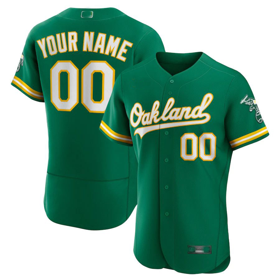 Baseball Jerseys Custom Oakland Athletics Kelly Green Alternate Authentic Custom Jersey 1467