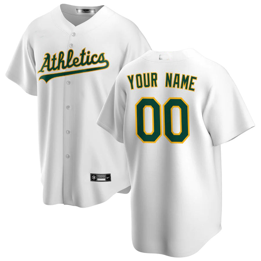 Baseball Jerseys Custom Oakland Athletics White Home Replica Custom Jersey 1470