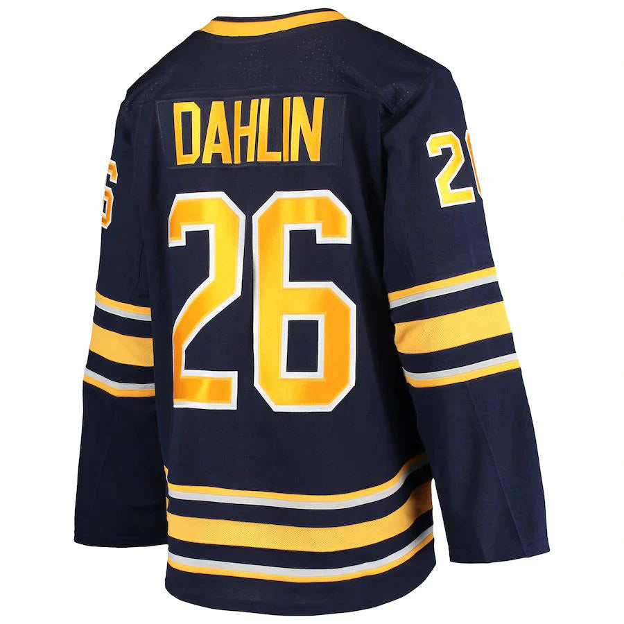 B.Sabres #26 Rasmus Dahlin 2020-21 Authentic Home Player Jersey Navy Stitched American Hockey Jerseys 1265