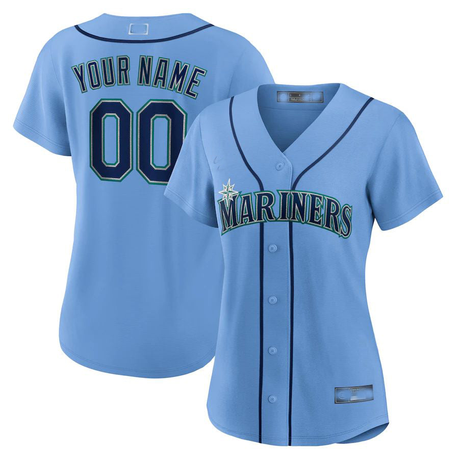 Baseball Jerseys Custom Seattle Mariners Blue Alternate Custom Replica Jersey 1483