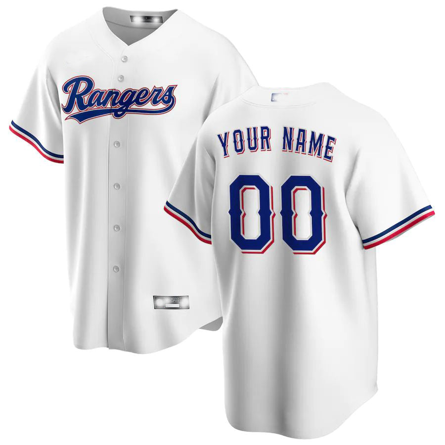 Baseball Jerseys Custom Texas Rangers White Home Replica Custom Jersey 1491