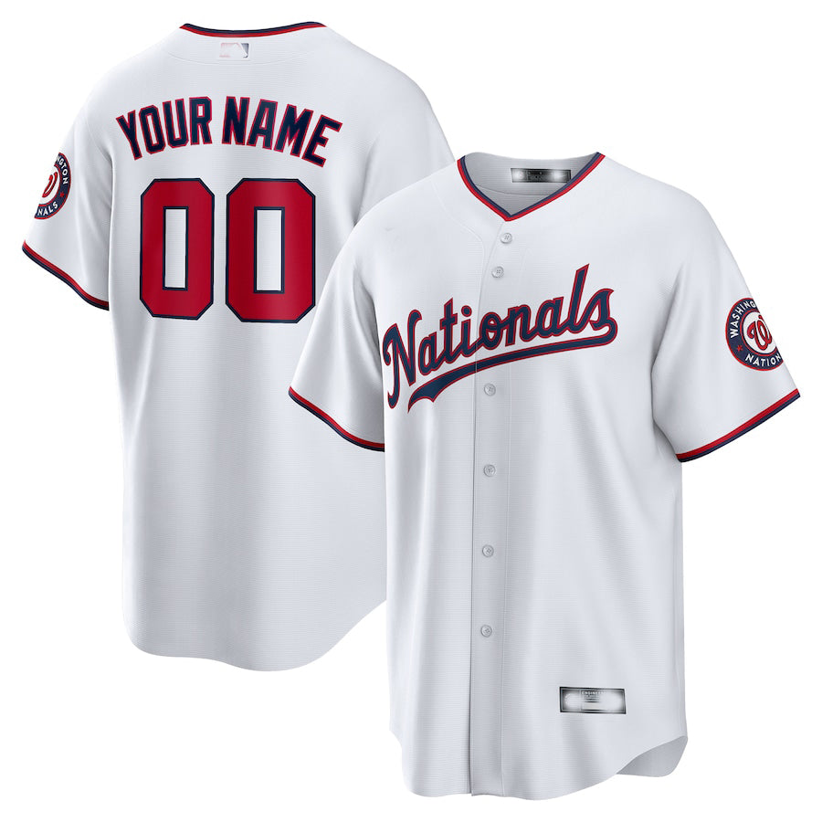 Baseball Jerseys Custom Washington Nationals White Replica Custom Jersey 1498