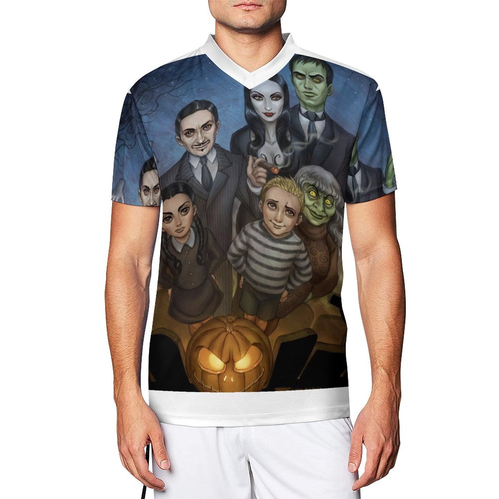 2024 Custom The Addams Family Weird Family Animated Comedy Good Neighbour Halloween Terror Movie Addamsfamily Va Football Clothes 2024 White S