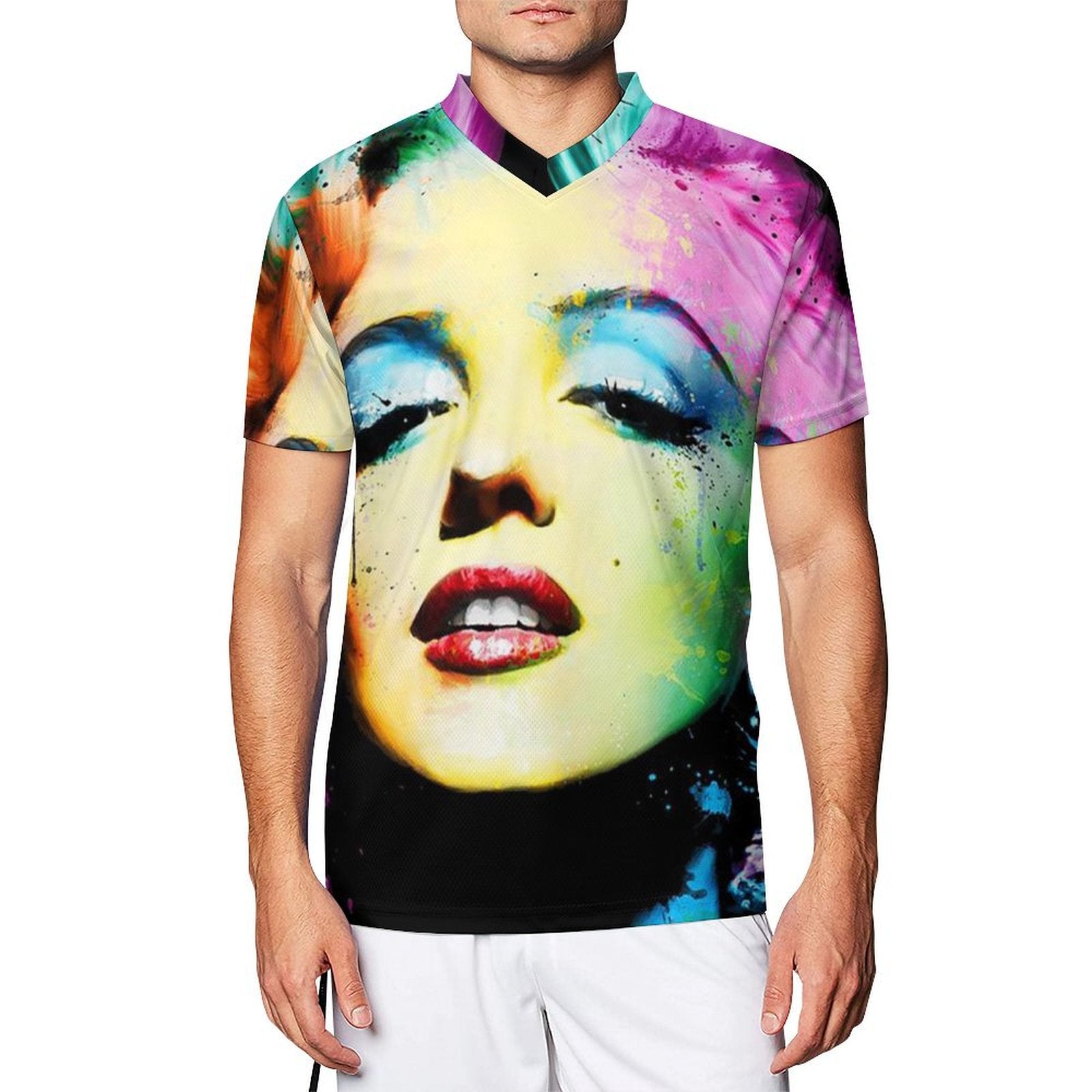 2024 camiseta de fútbol sensual de labios rojos personalizada Marilyn Monroe