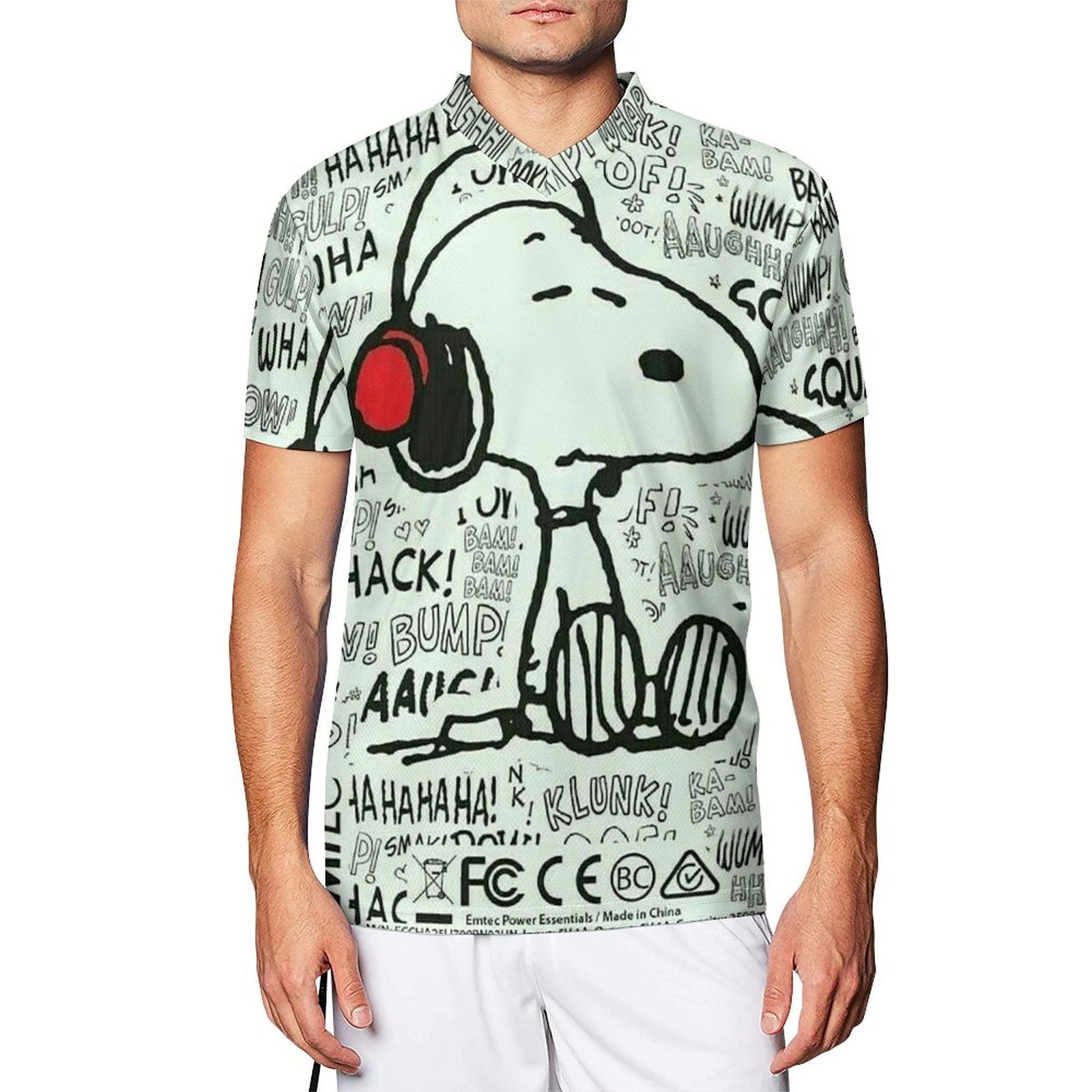 Camiseta de fútbol musical personalizada Snoopy