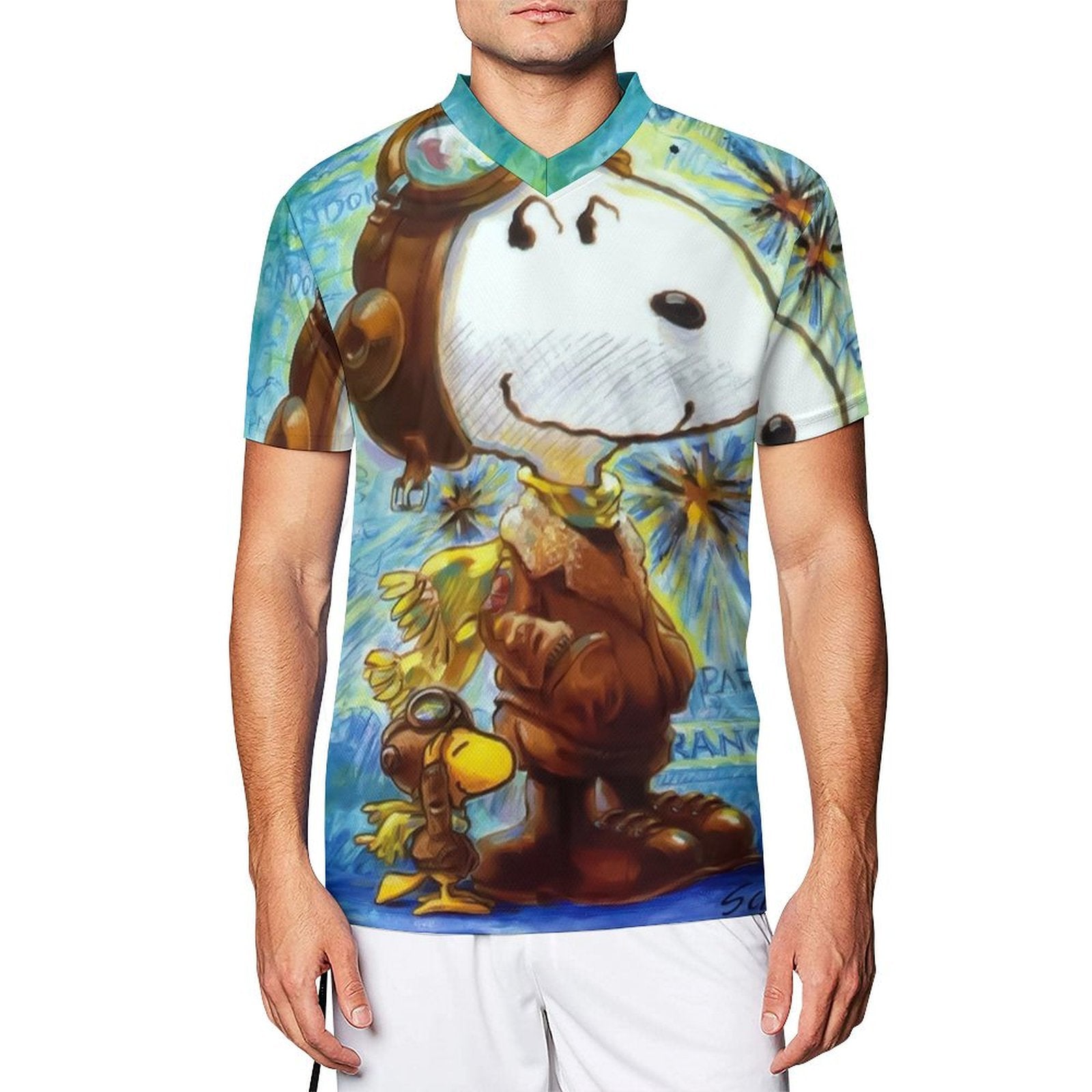 Camiseta de fútbol de ases voladores personalizada Snoopy ww1