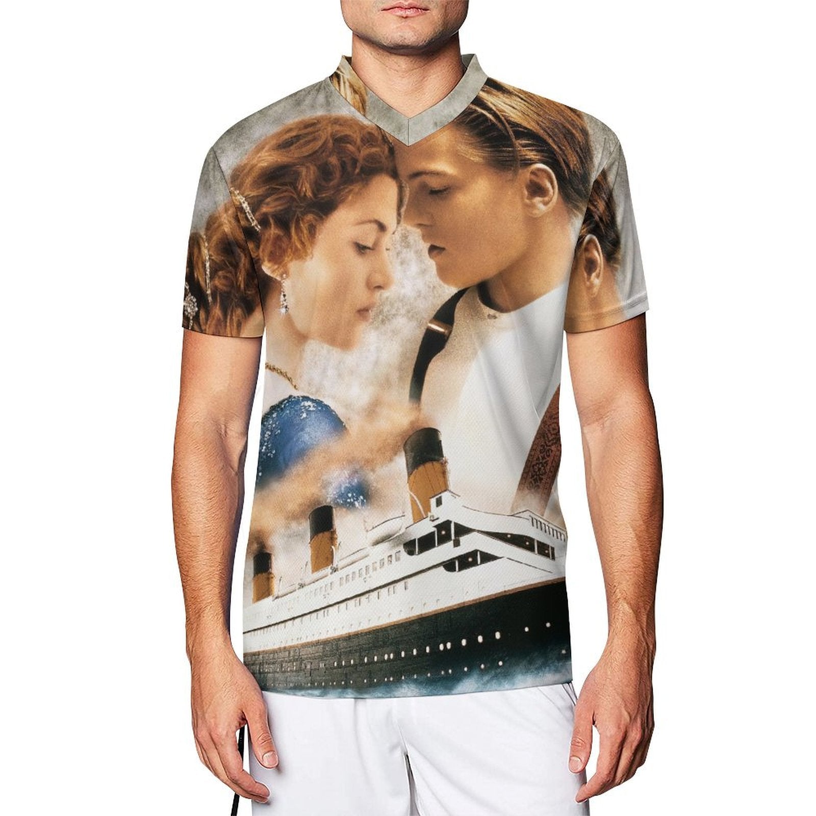 Camiseta de fútbol de crucero de lujo británica personalizada para el amor de Jack y Ruth en el Titanic