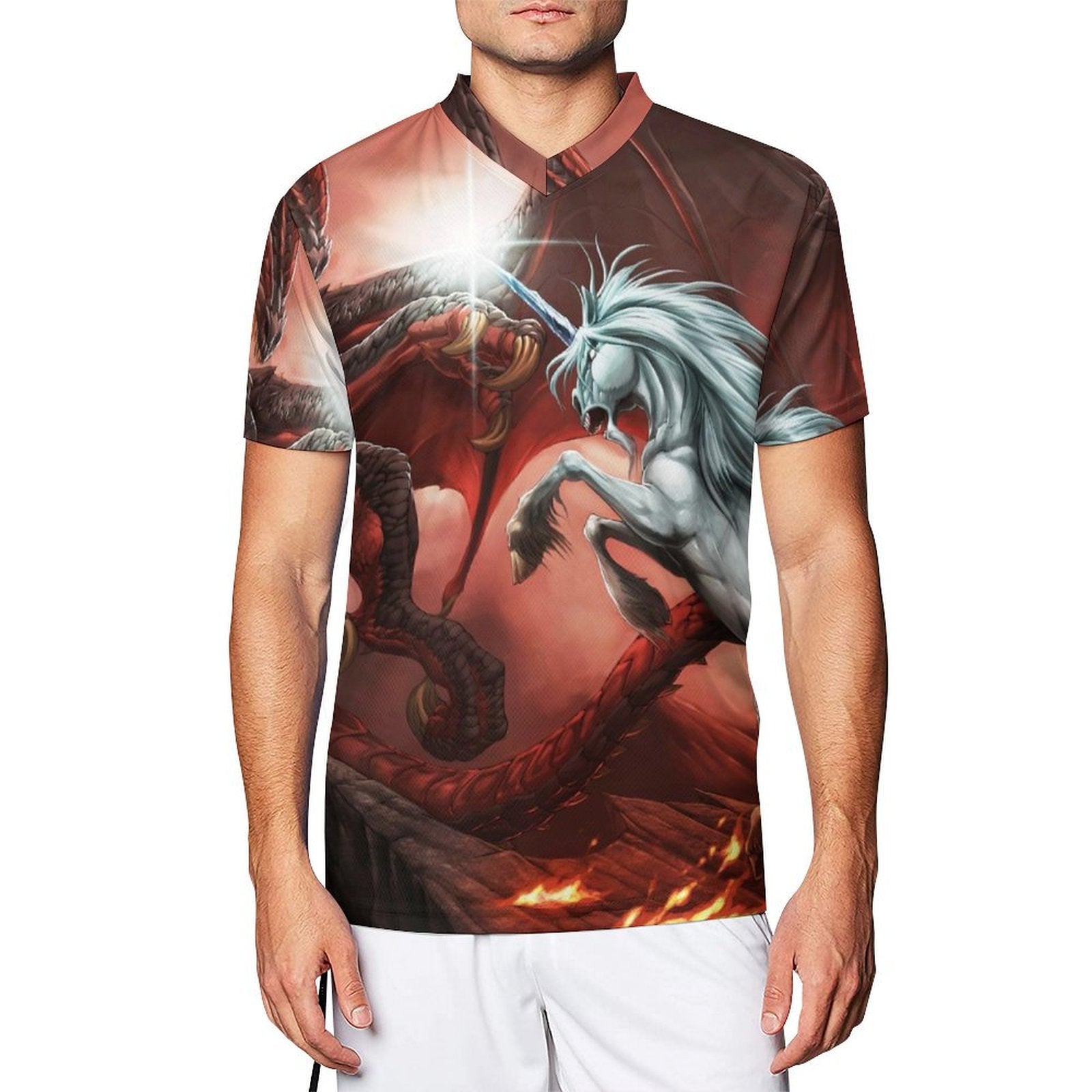 Camiseta de fútbol Dragon and UNICORN fight shock personalizada 2024