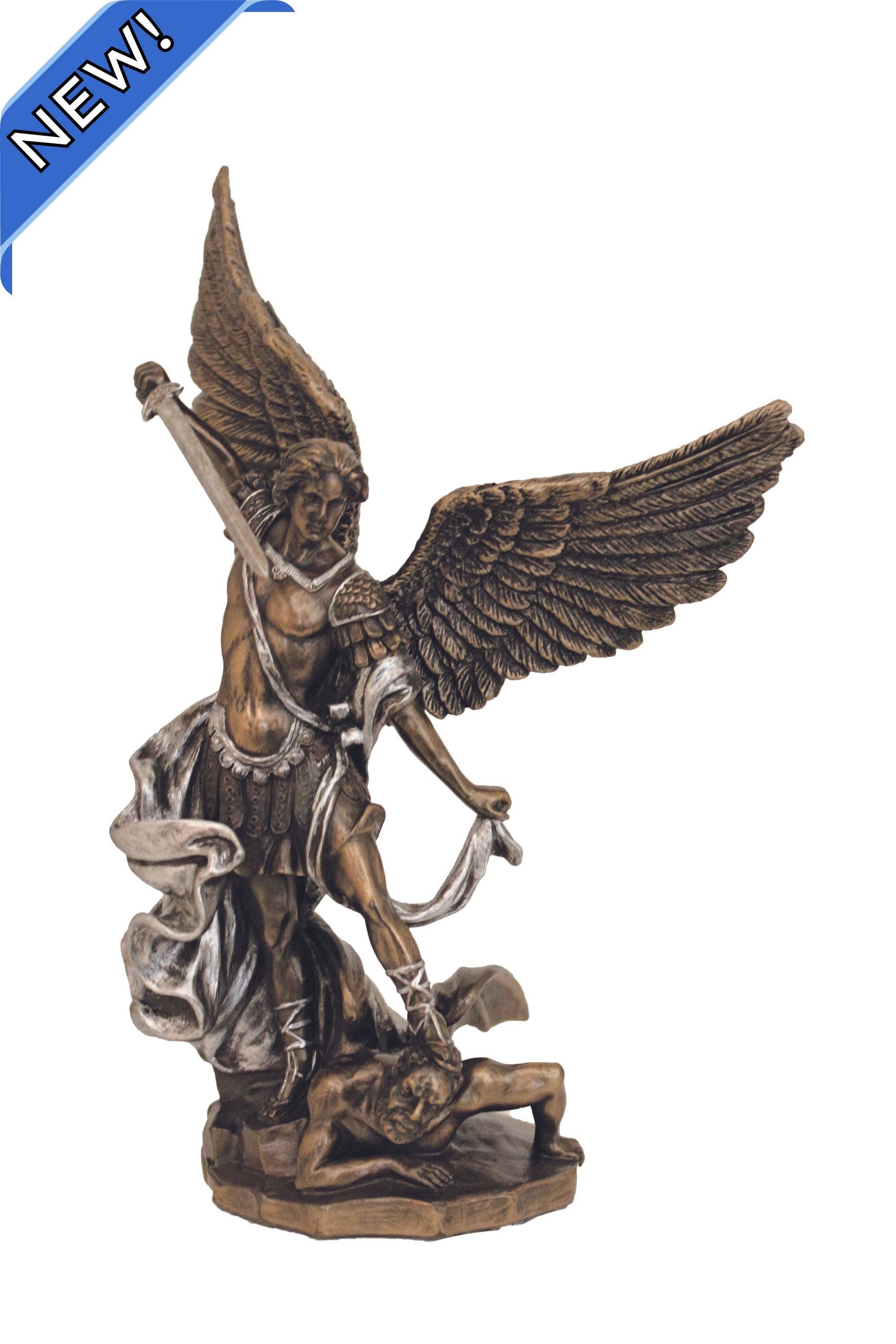 St. Michael in Cold Cast Bronze/Pewter Style 8