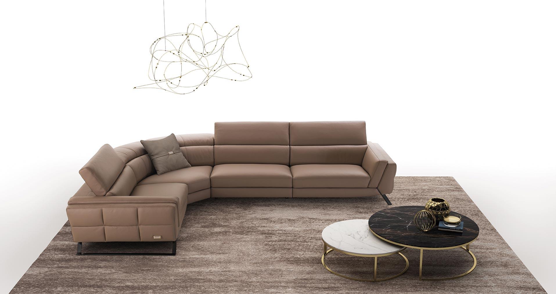 Evoque Leather Sectional 4pcs