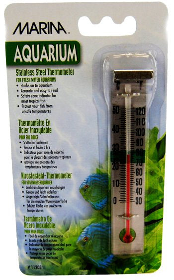 Marina Stainless Steel Aquarium Thermometer