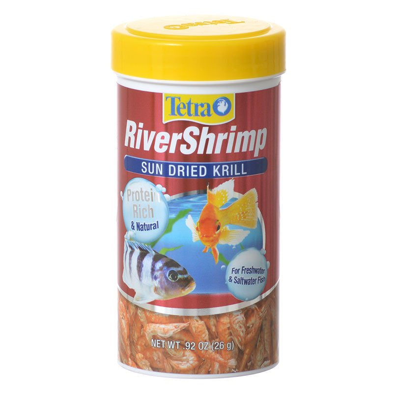 Tetra RiverShrimp Sun Dried Krill Protein Rich for Freshwater and Saltwater Fish