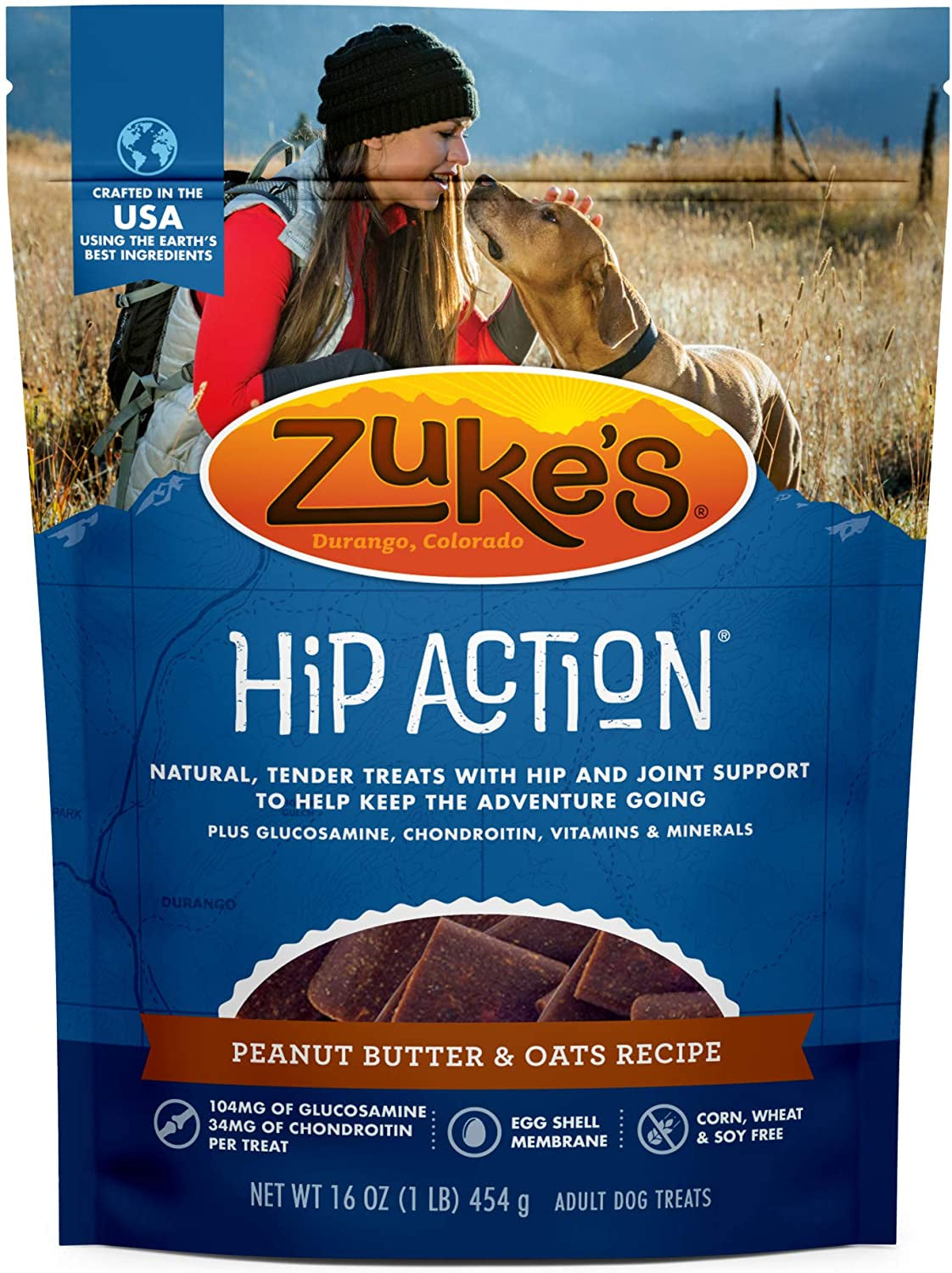 Zukes Hip Action Treats Peanut Butter and Oats