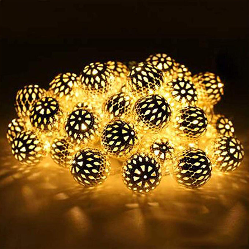 Led Hollow Moroccan Ball Decorative Light String